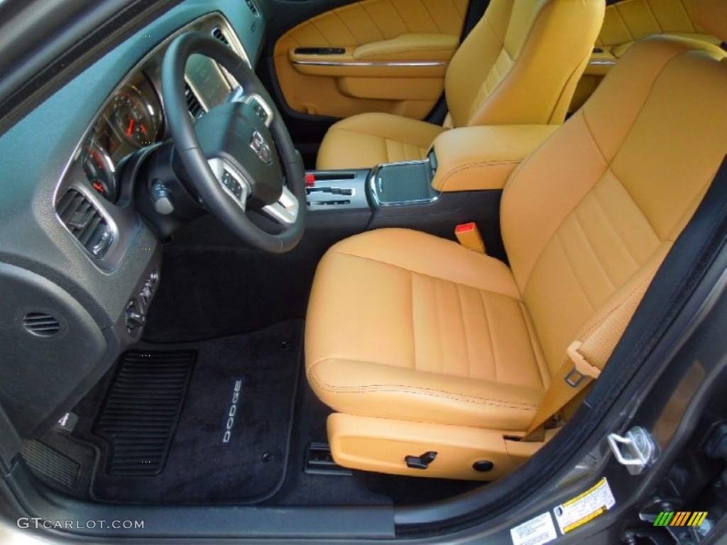 Tan/Black Interior 2012 Dodge Charger R/T Plus Photo #76526783