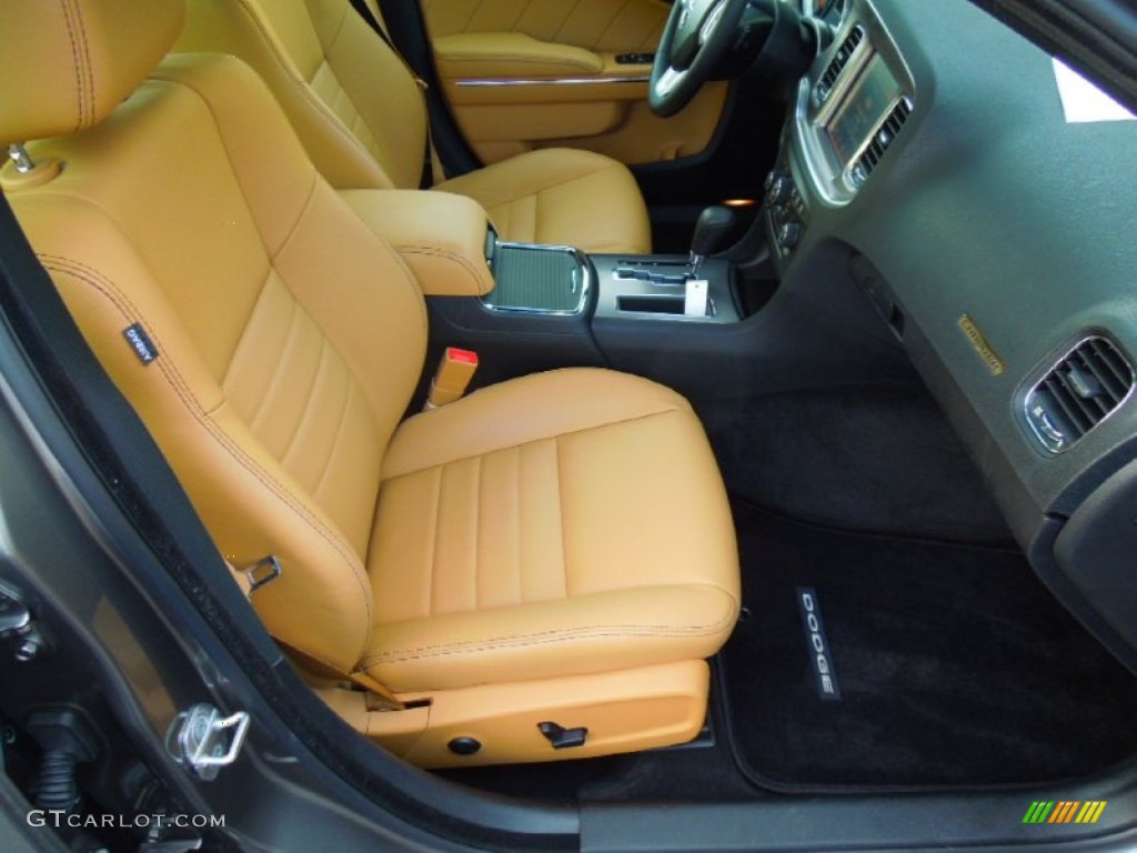 Tan/Black Interior 2012 Dodge Charger R/T Plus Photo #76526989