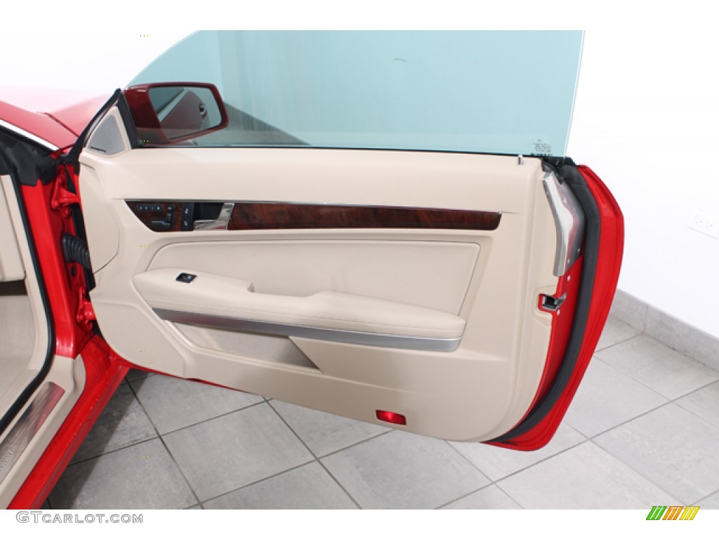2010 E 350 Coupe - Mars Red / Almond Beige photo #13