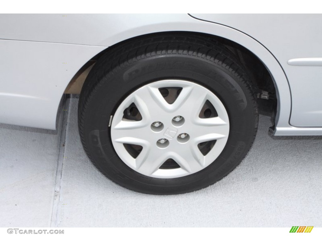 2003 Civic LX Sedan - Satin Silver Metallic / Gray photo #4