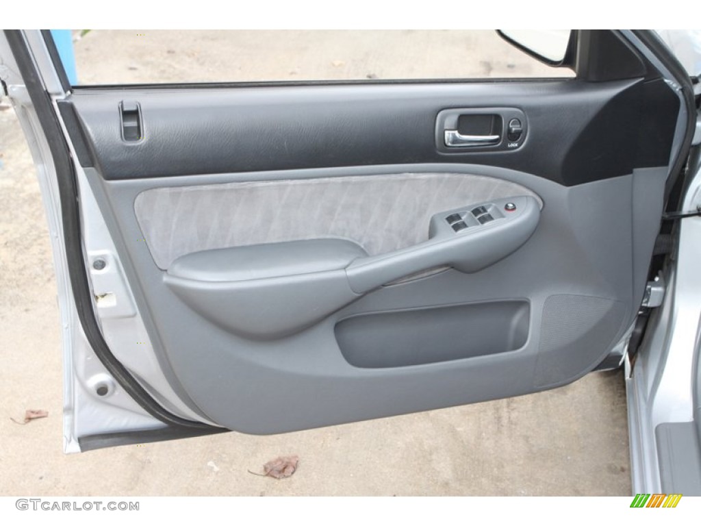 2003 Honda Civic LX Sedan Gray Door Panel Photo #76527464