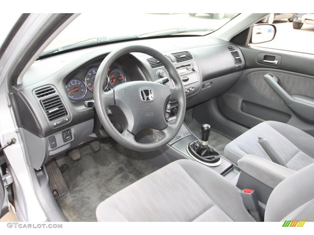 Gray Interior 2003 Honda Civic LX Sedan Photo #76527473