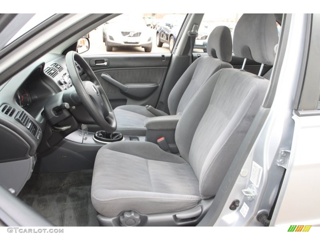 Gray Interior 2003 Honda Civic LX Sedan Photo #76527484