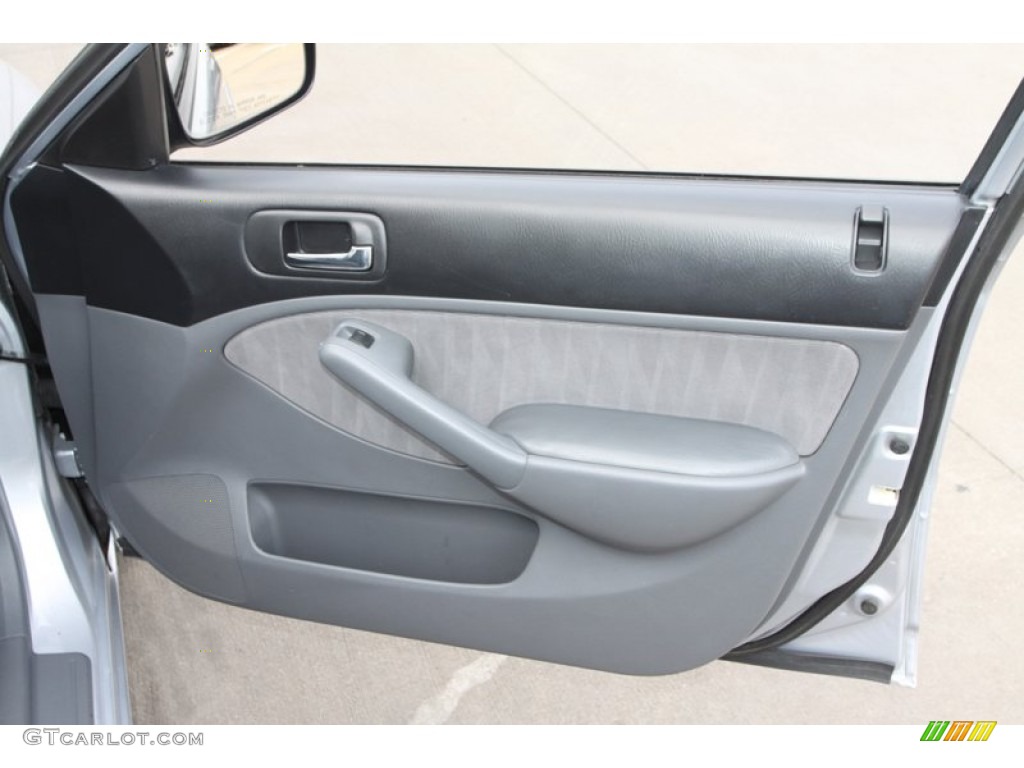 2003 Honda Civic LX Sedan Gray Door Panel Photo #76527653
