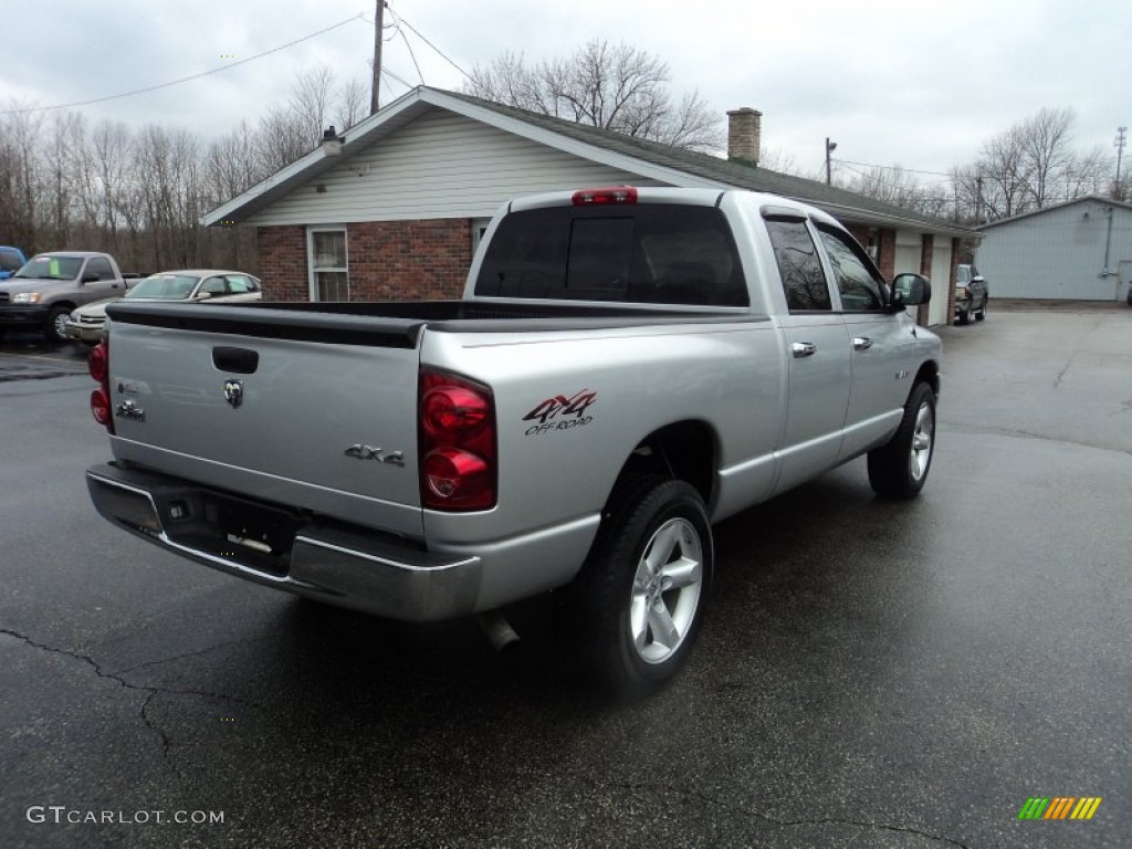 2008 Ram 1500 Big Horn Edition Quad Cab 4x4 - Bright Silver Metallic / Medium Slate Gray photo #3