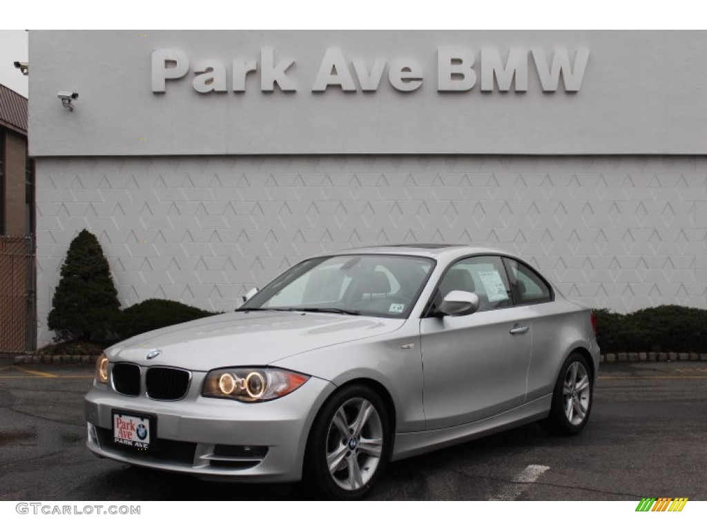 2010 1 Series 128i Coupe - Titanium Silver Metallic / Gray Boston Leather photo #1