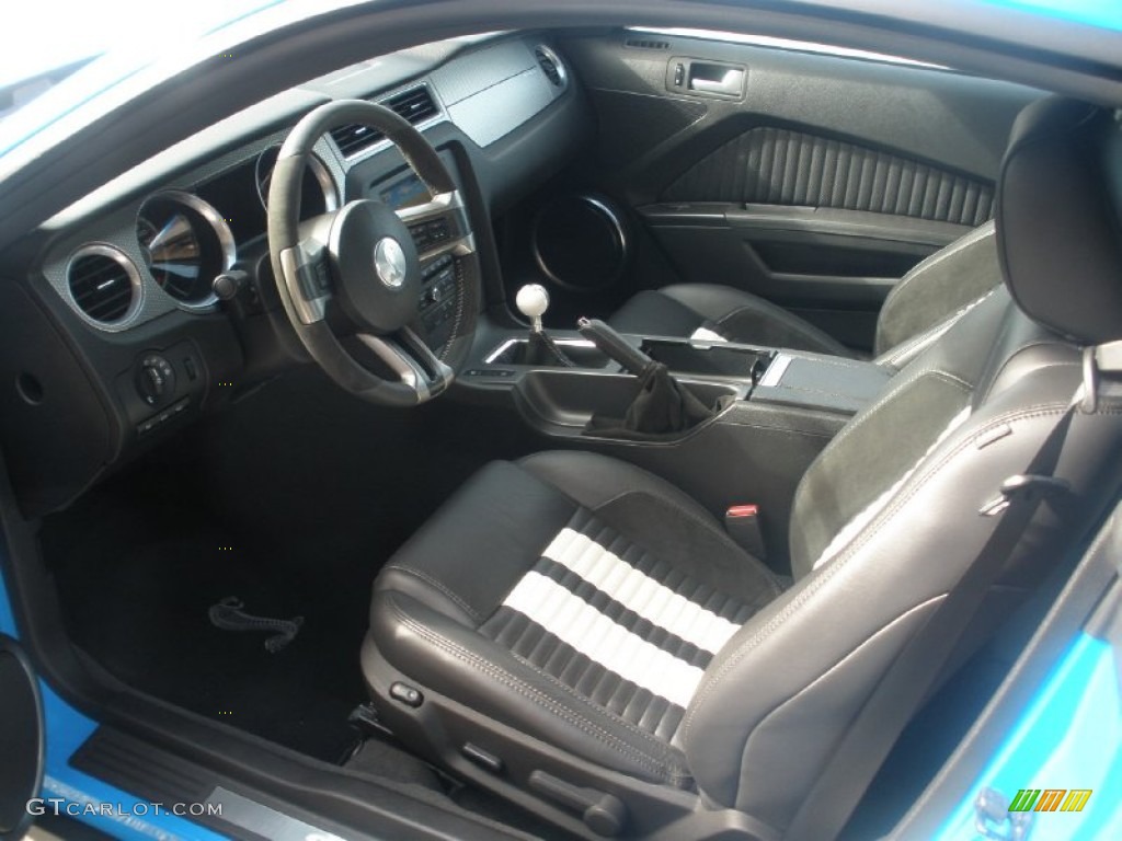 2011 Mustang Shelby GT500 Coupe - Grabber Blue / Charcoal Black/White photo #4