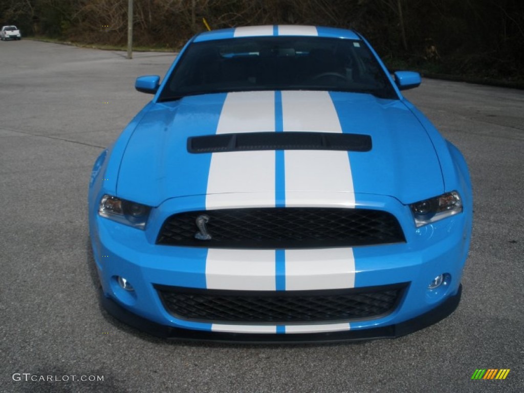 Grabber Blue 2011 Ford Mustang Shelby GT500 Coupe Exterior Photo #76531076