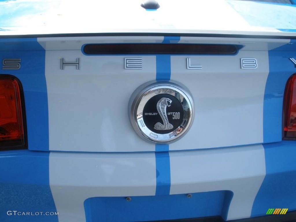 2011 Mustang Shelby GT500 Coupe - Grabber Blue / Charcoal Black/White photo #17