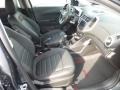 RS Jet Black Leather/Microfiber 2013 Chevrolet Sonic RS Hatch Interior Color