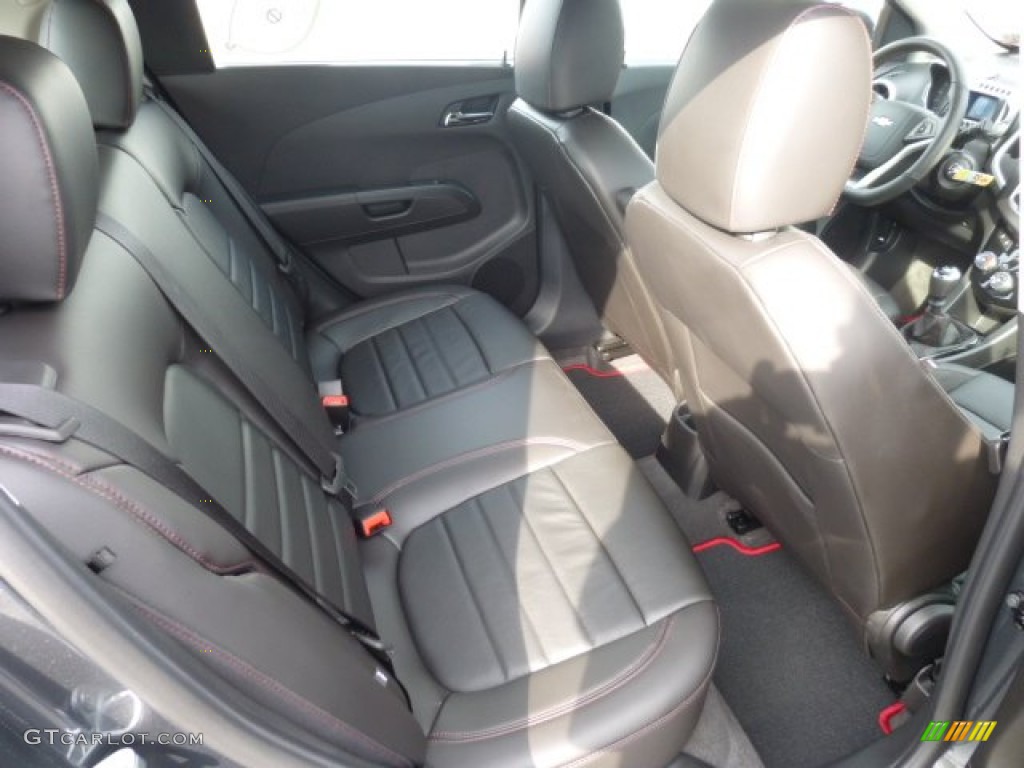 RS Jet Black Leather/Microfiber Interior 2013 Chevrolet Sonic RS Hatch Photo #76531247