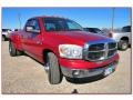 2007 Inferno Red Crystal Pearl Dodge Ram 3500 Lone Star Quad Cab Dually  photo #12