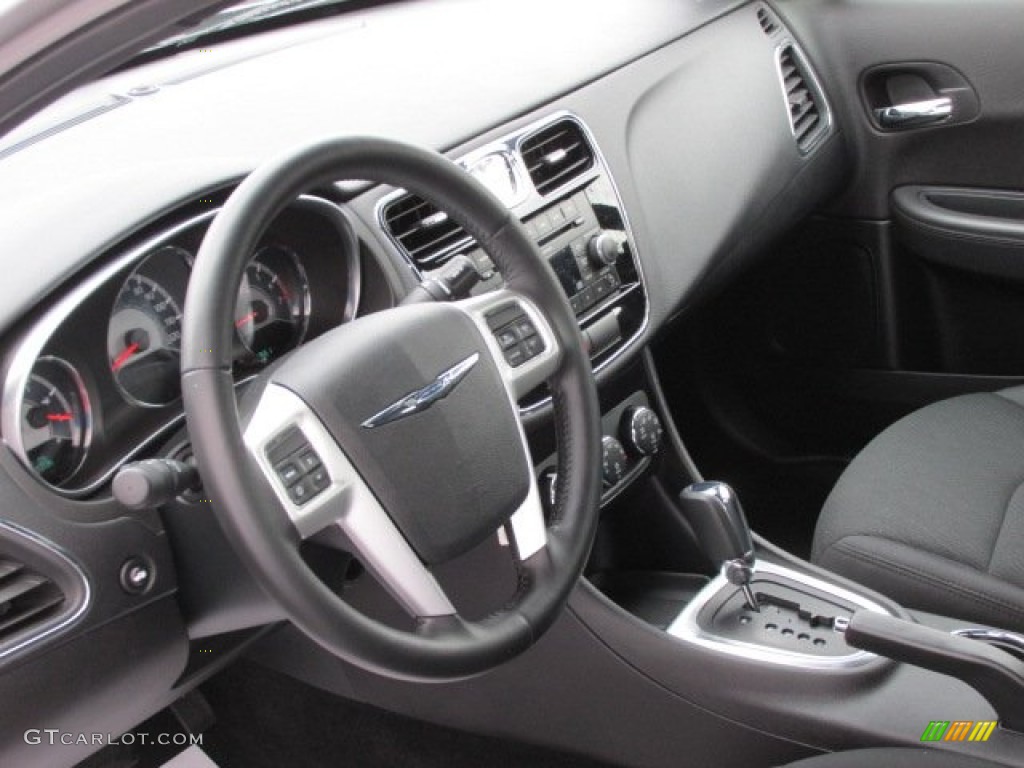 2012 Chrysler 200 Touring Sedan Black Dashboard Photo #76533563