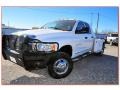 2004 Bright White Dodge Ram 3500 SLT Quad Cab 4x4 Dually  photo #1