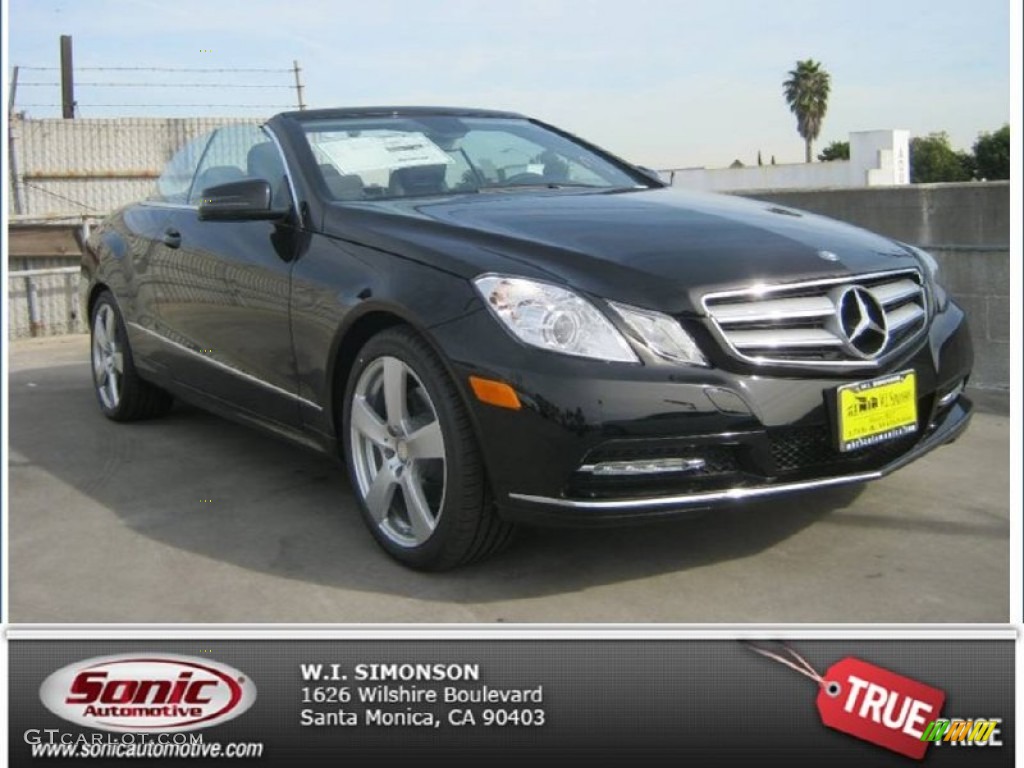 2013 E 350 Cabriolet - Black / Black photo #1