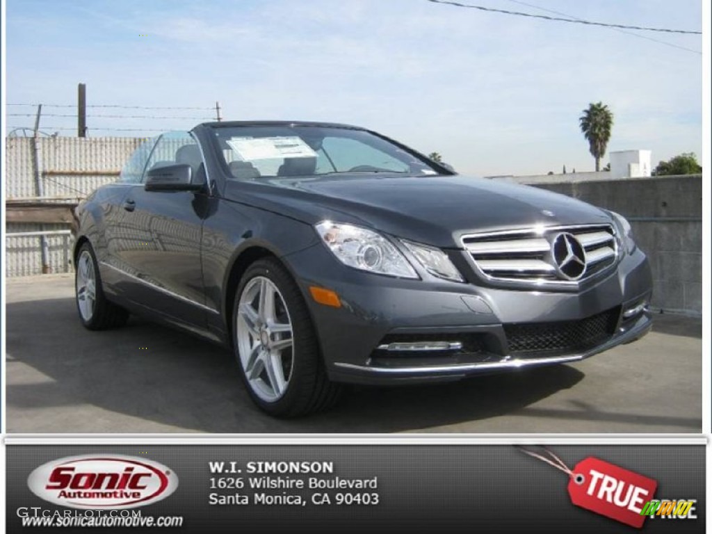 2013 E 350 Cabriolet - Steel Grey Metallic / Black photo #1