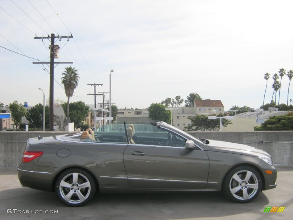 2013 E 350 Cabriolet - Olivine Grey Metallic / Natural Beige/Black photo #3