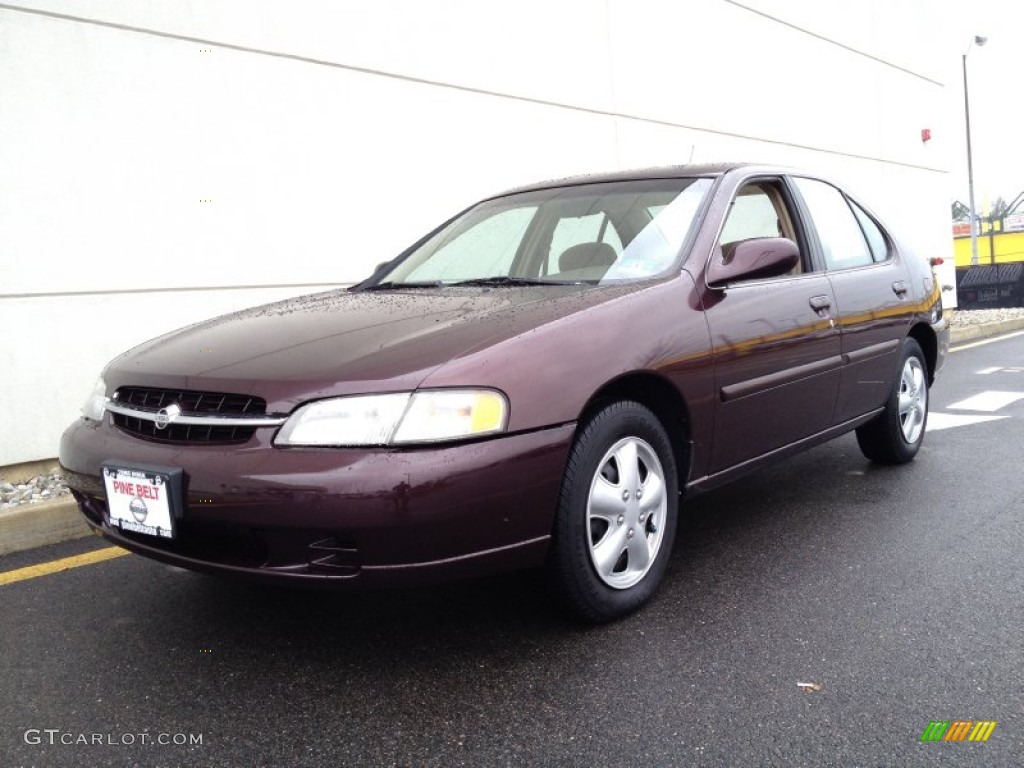 1998 Altima GXE - Black Cherry Pearl Metallic / Tan photo #1
