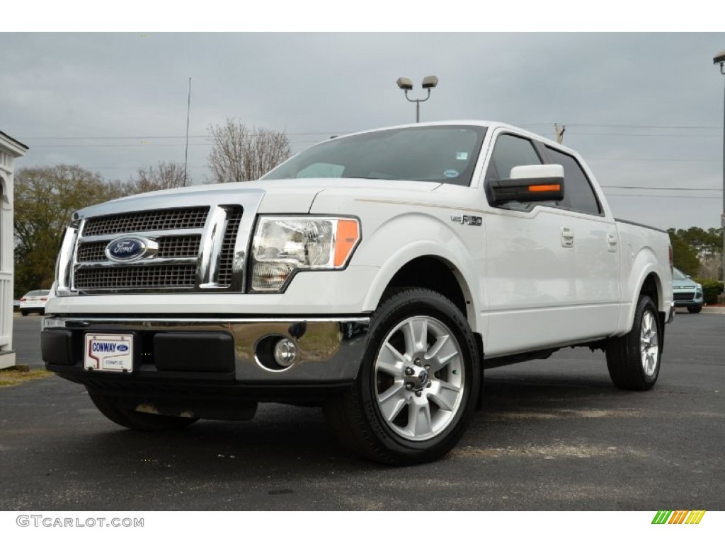 2010 F150 Lariat SuperCrew - Oxford White / Tan photo #1
