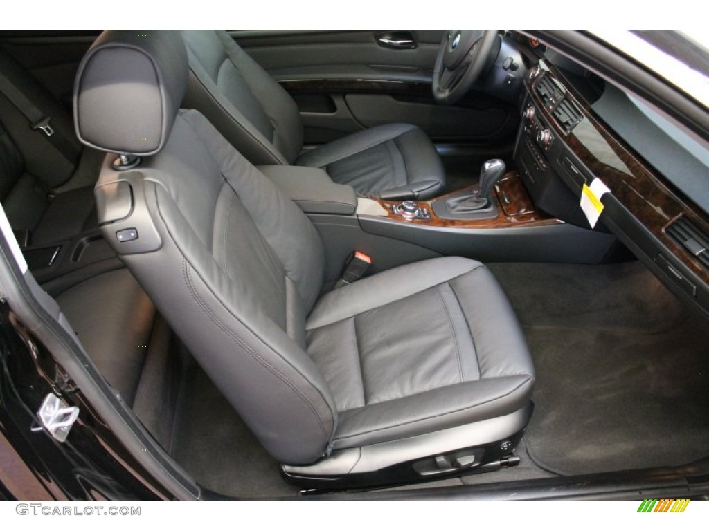 Black Interior 2013 BMW 3 Series 328i xDrive Coupe Photo #76538225