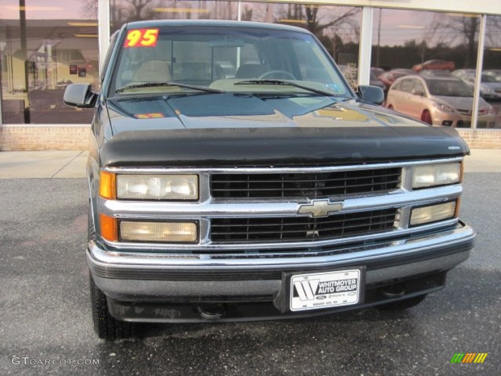 1995 C/K K1500 Silverado Z71 Extended Cab 4x4 - Emerald Green Metallic / Beige photo #2