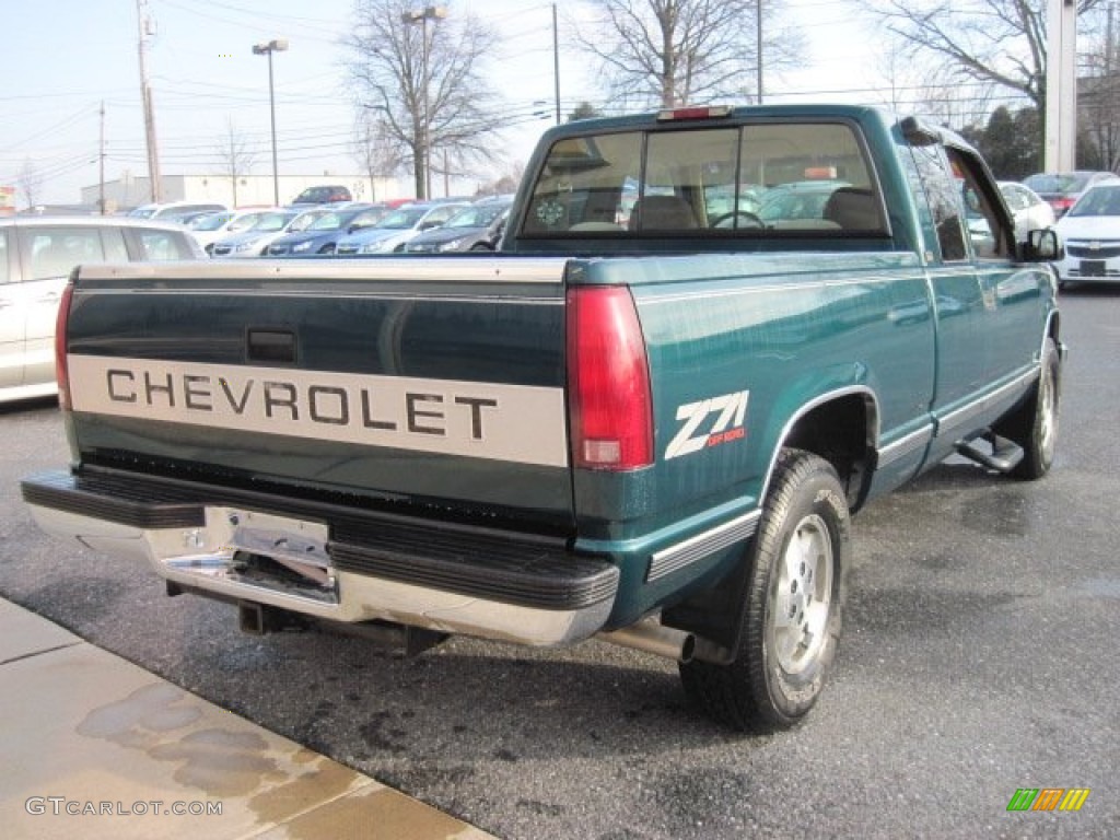 1995 C/K K1500 Silverado Z71 Extended Cab 4x4 - Emerald Green Metallic / Beige photo #9