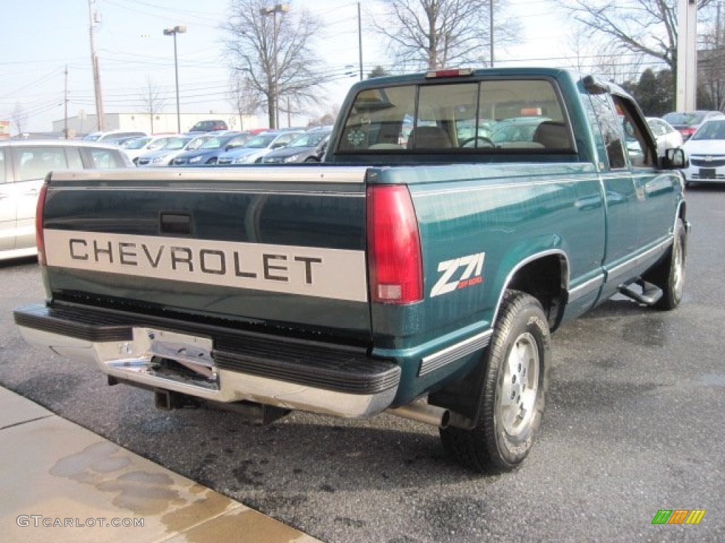 1995 C/K K1500 Silverado Z71 Extended Cab 4x4 - Emerald Green Metallic / Beige photo #9