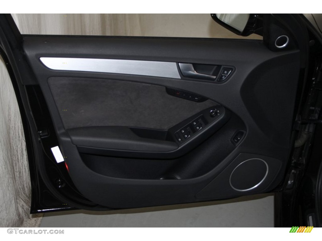 2010 Audi A4 2.0T quattro Sedan Black S Line Door Panel Photo #76539063