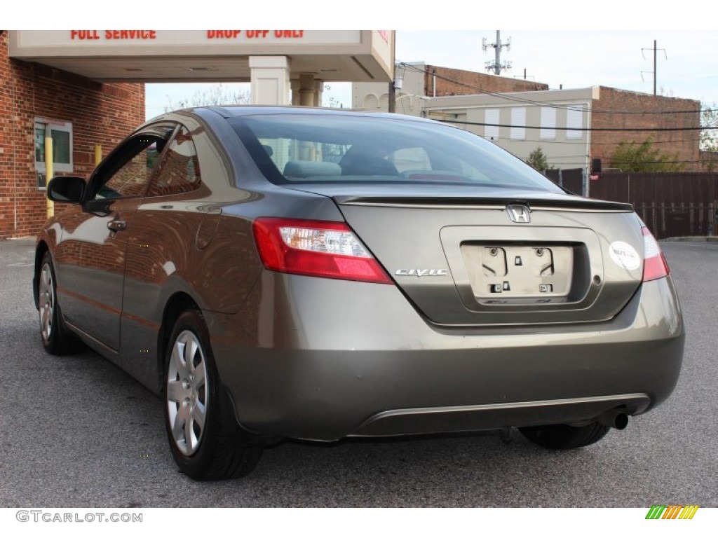 2006 Civic LX Coupe - Galaxy Gray Metallic / Gray photo #7