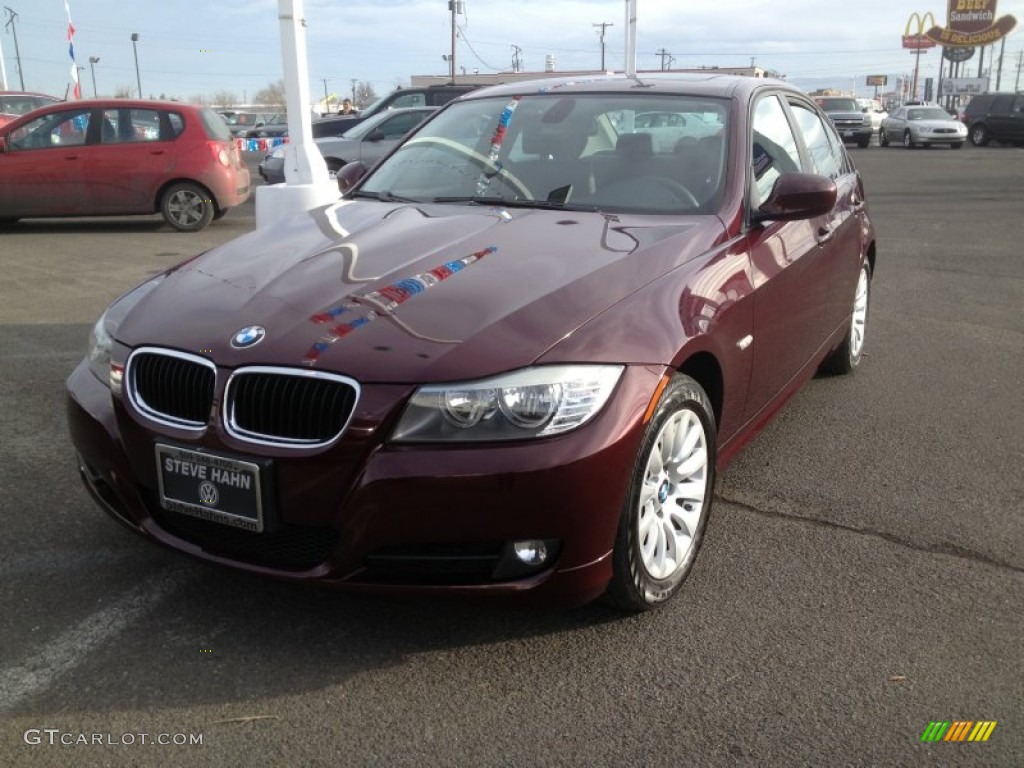 2009 3 Series 328i Sedan - Barbara Red Metallic / Black photo #13