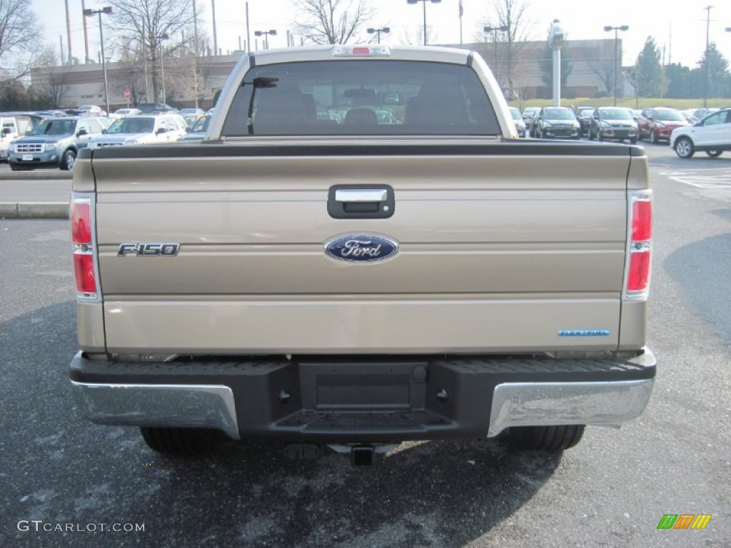 2013 F150 XLT SuperCab 4x4 - Pale Adobe Metallic / Adobe photo #4