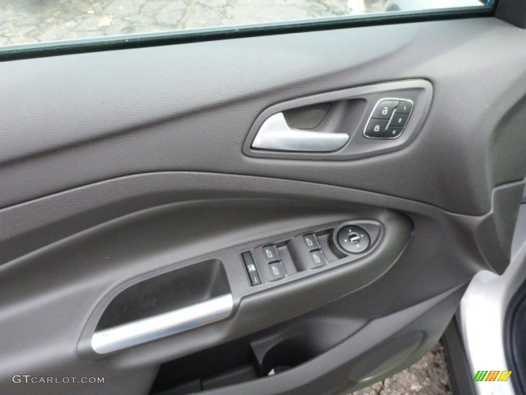 2013 Ford Escape Titanium 2.0L EcoBoost 4WD Charcoal Black Door Panel Photo #76540520