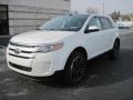 2013 White Platinum Tri-Coat Ford Edge SEL AWD  photo #2