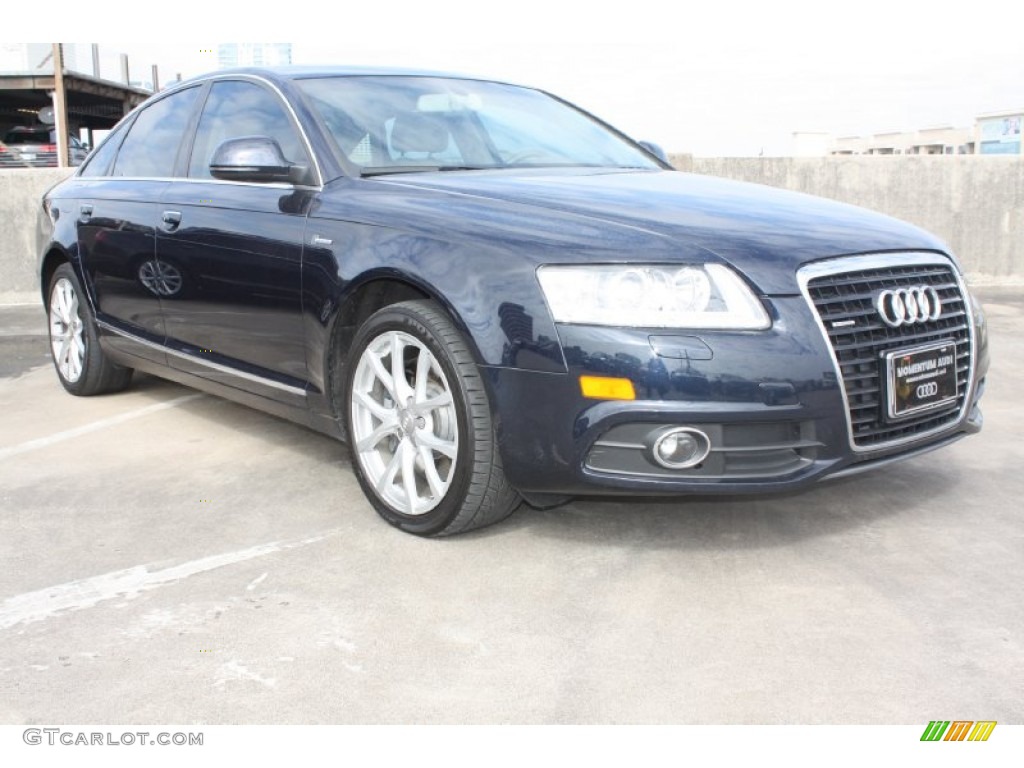 2011 A6 3.0T quattro Sedan - Aventurine Blue Pearl Effect / Cardamom Beige photo #1