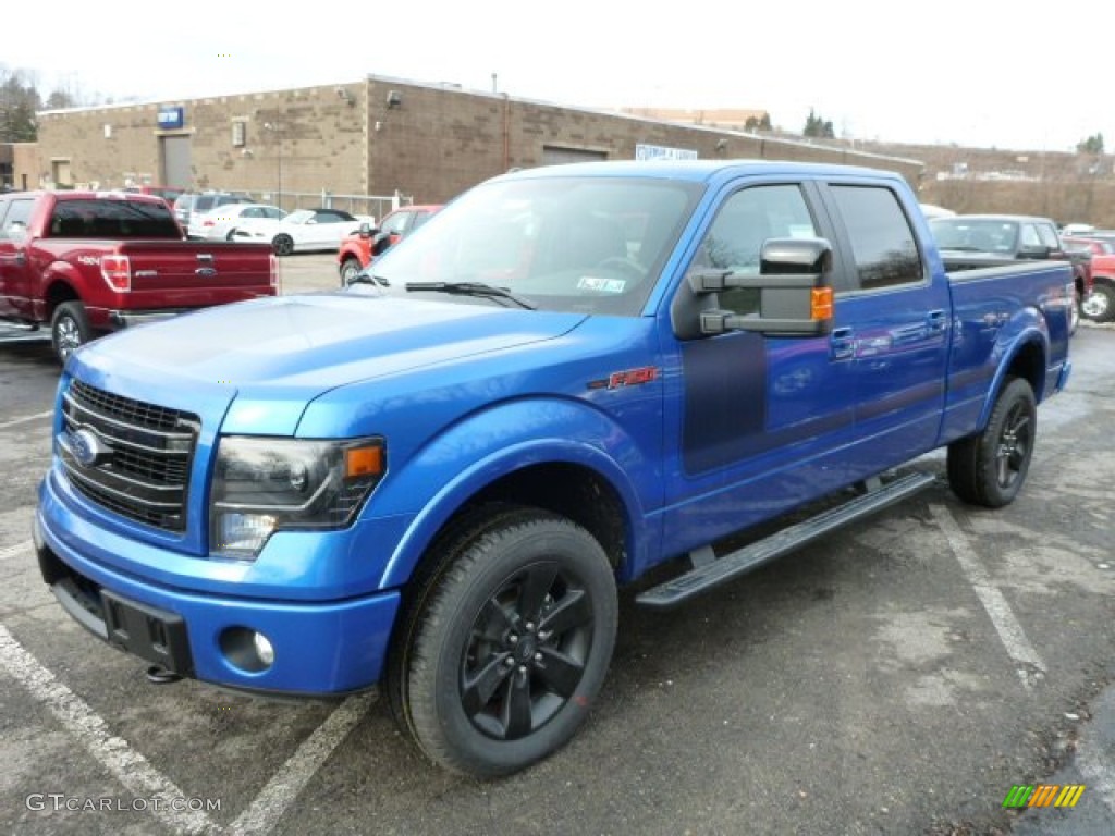 2013 F150 FX4 SuperCrew 4x4 - Blue Flame Metallic / FX Sport Appearance Black/Red photo #5