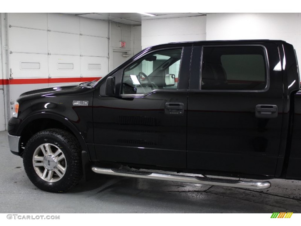 2006 F150 Lariat SuperCrew 4x4 - Black / Black photo #8