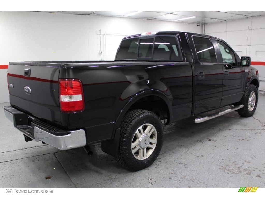 2006 F150 Lariat SuperCrew 4x4 - Black / Black photo #15