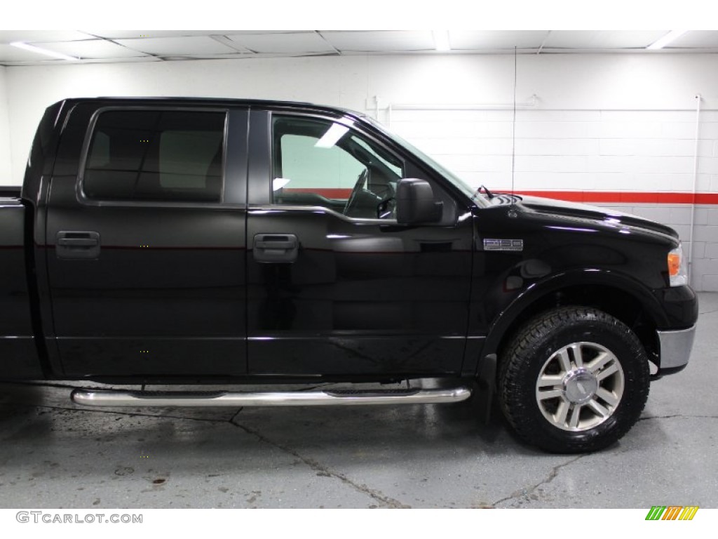 2006 F150 Lariat SuperCrew 4x4 - Black / Black photo #17