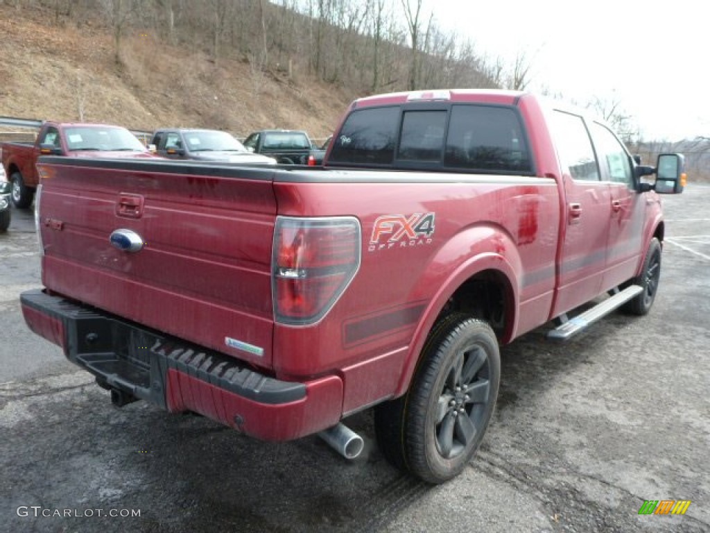 2013 F150 FX4 SuperCrew 4x4 - Ruby Red Metallic / FX Sport Appearance Black/Red photo #2