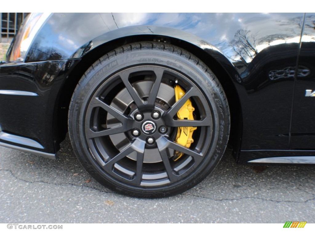 2012 CTS -V Coupe - Black Diamond Tricoat / Ebony/Saffron photo #8