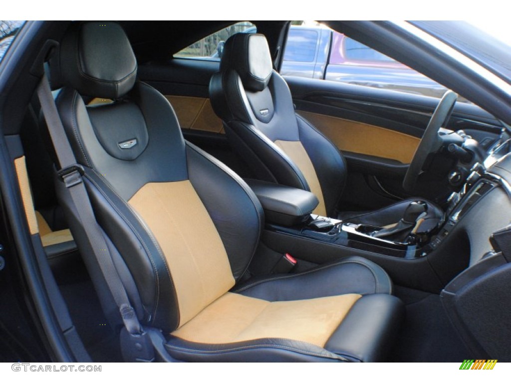 Ebony/Saffron Interior 2012 Cadillac CTS -V Coupe Photo #76542398