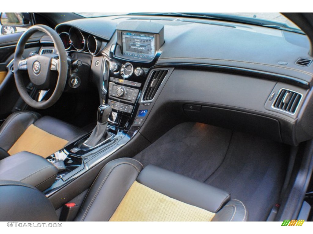 2012 Cadillac CTS -V Coupe Ebony/Saffron Dashboard Photo #76542417