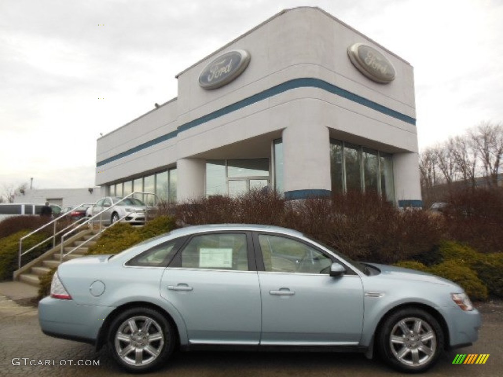 2008 Taurus SEL - Light Ice Blue Metallic / Camel photo #1