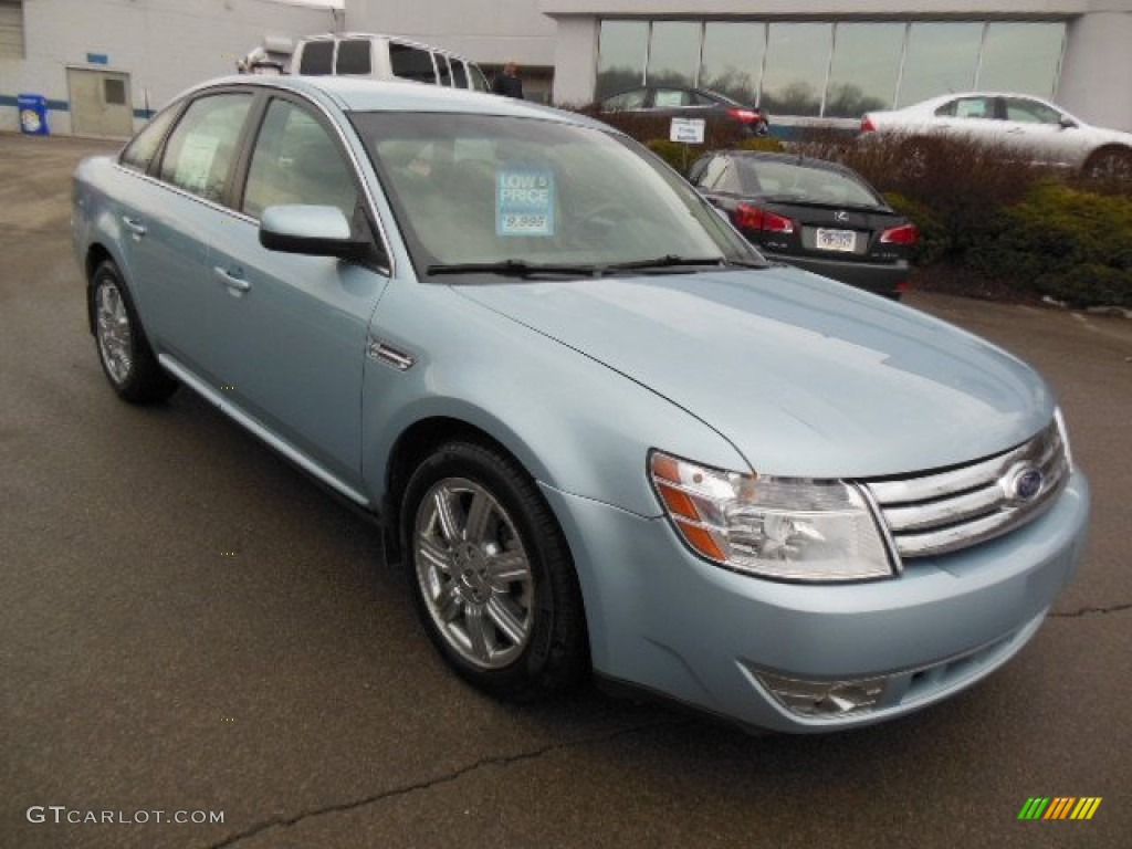 2008 Taurus SEL - Light Ice Blue Metallic / Camel photo #2