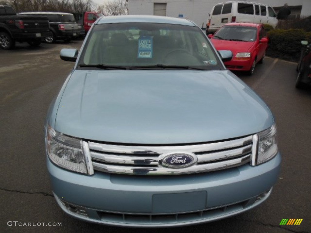 2008 Taurus SEL - Light Ice Blue Metallic / Camel photo #3