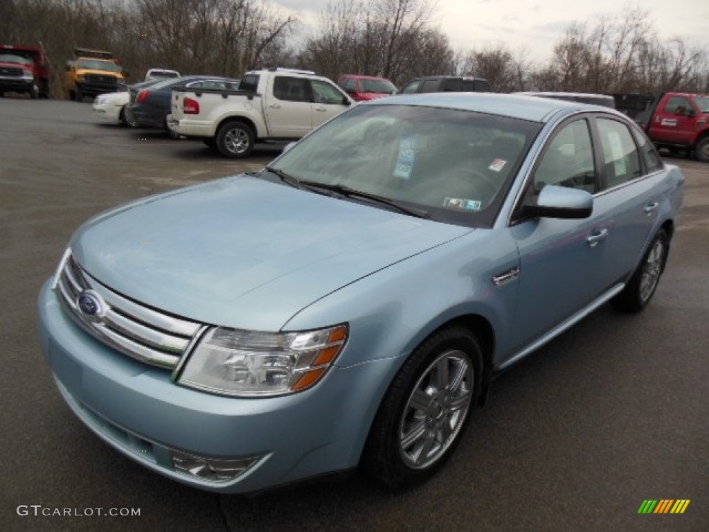 2008 Taurus SEL - Light Ice Blue Metallic / Camel photo #4