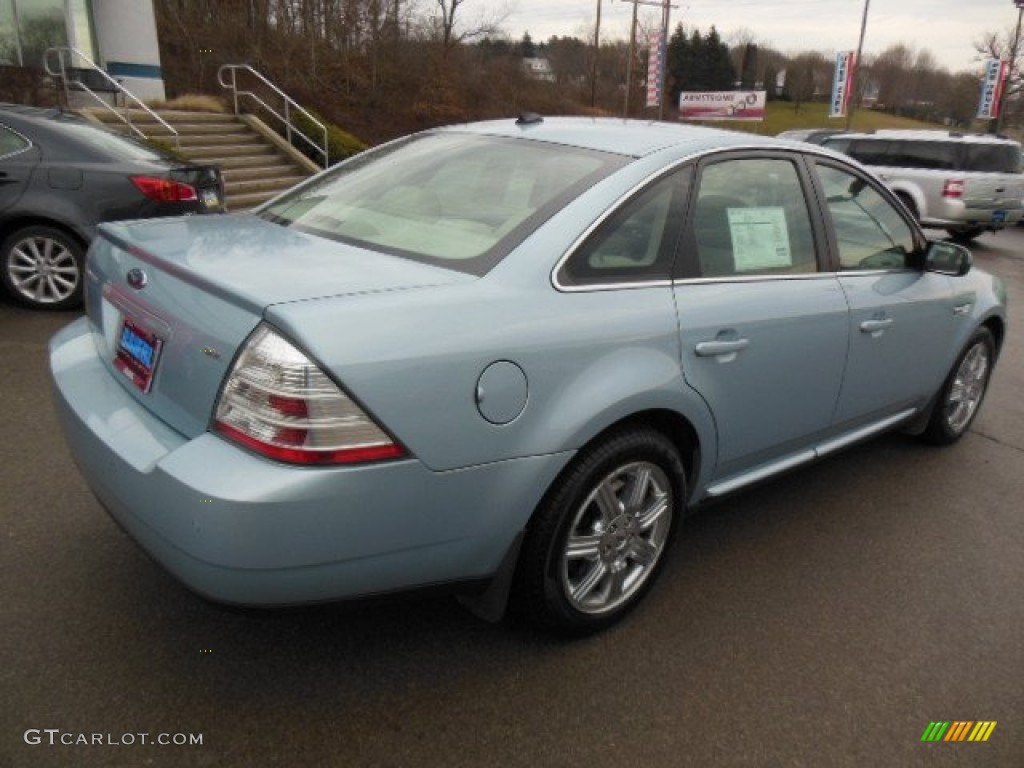 2008 Taurus SEL - Light Ice Blue Metallic / Camel photo #8