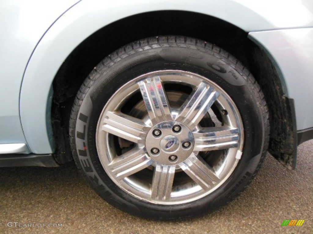 2008 Taurus SEL - Light Ice Blue Metallic / Camel photo #9
