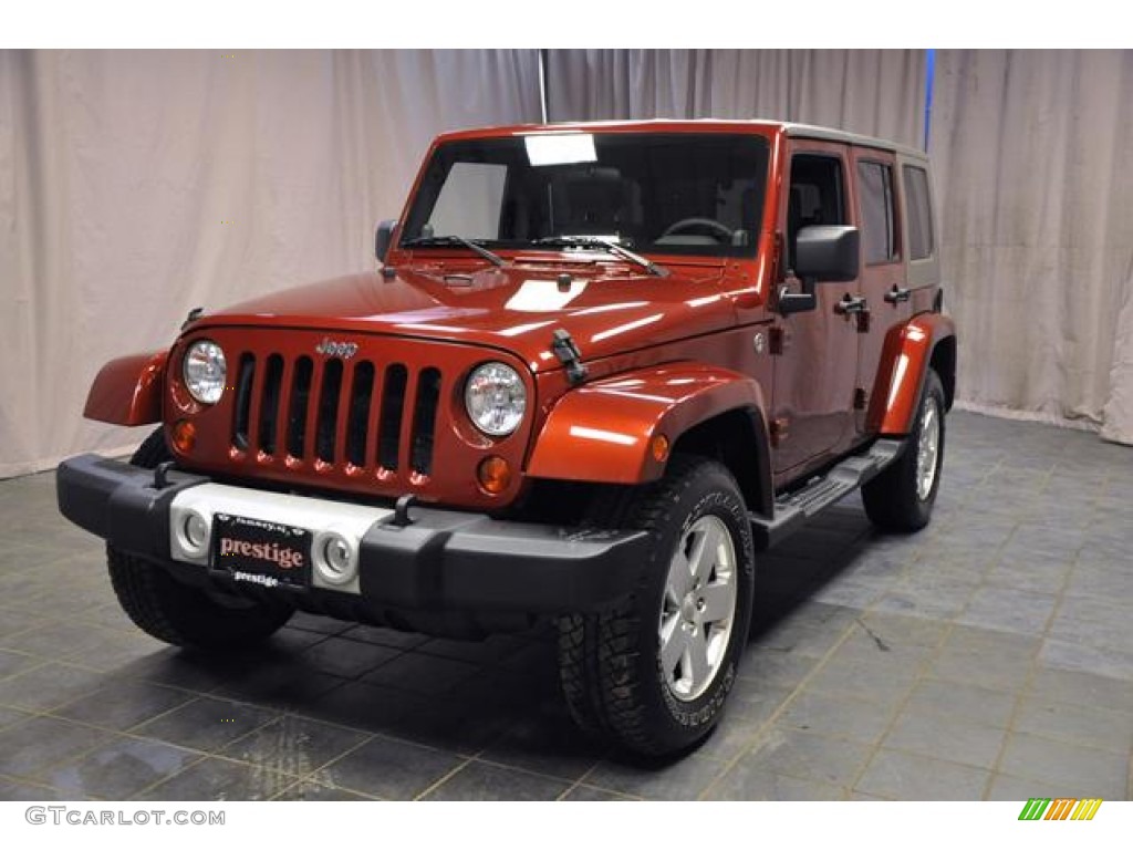 2010 Wrangler Unlimited Sahara 4x4 - Red Rock Crystal Pearl / Dark Slate Gray/Medium Slate Gray photo #1