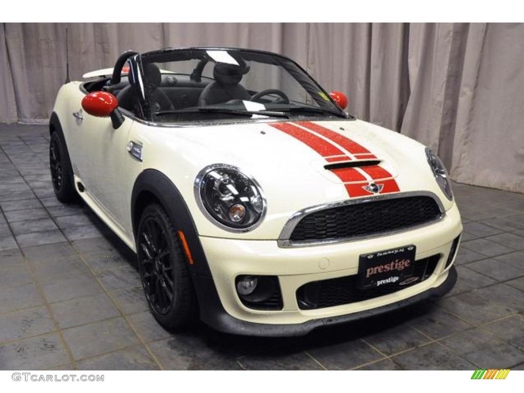 2013 Cooper John Cooper Works Roadster - Pepper White / Carbon Black photo #4